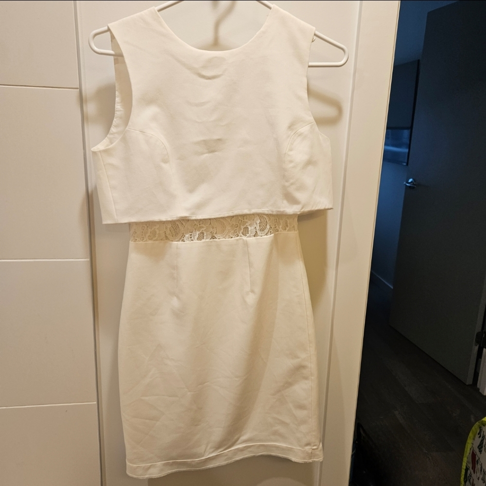 Bachelorette White Lace Crop Dress Miss Selfridge